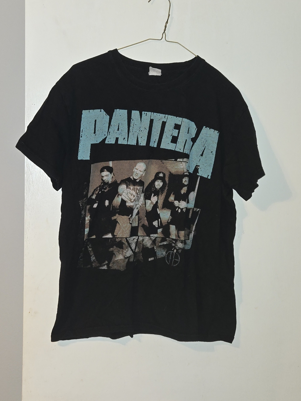 Vintage* Pantera Band Tee - Black with Teal Logo